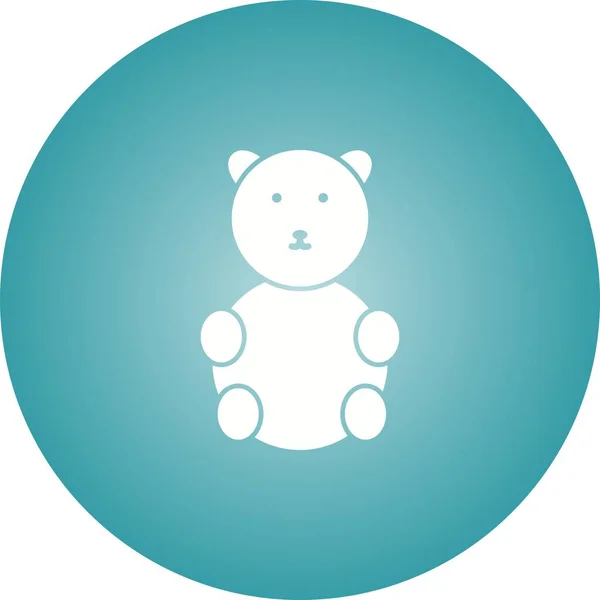 Único Urso Vector Glyph Ícone — Vetor de Stock