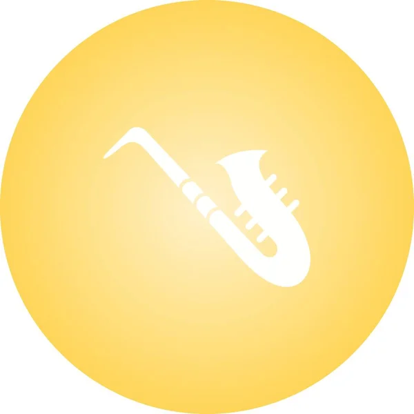 Jedinečná Ikona Saxophone Vector Glyph — Stockový vektor