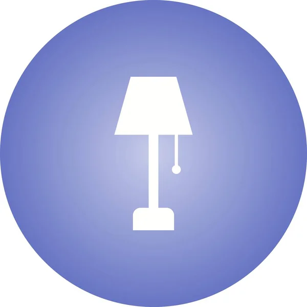 Unieke Lamp Glyph Vector Icoon — Stockvector