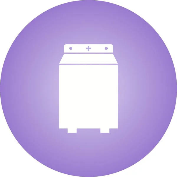Einzigartige Waschmaschine Glyph Vector Icon — Stockvektor