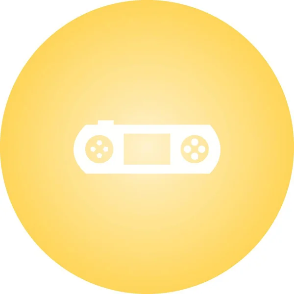 Unique Gaming Console Glyph Vector Icon — Stock Vector