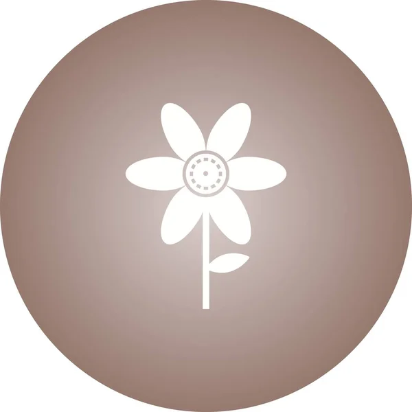 Unique Flower Vector Glyph Icon — Stock Vector