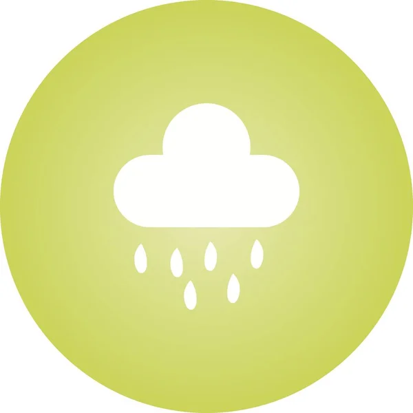 Icono Glifo Vector Lluvia Único — Vector de stock