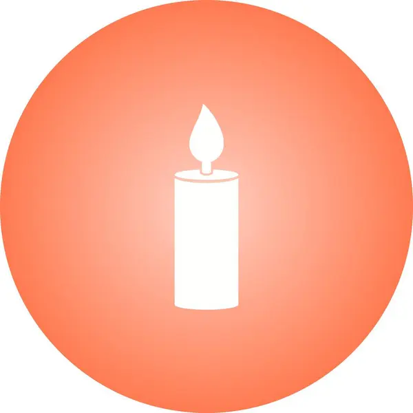 Unik Candle Glyph Vektor Ikon — Stock vektor