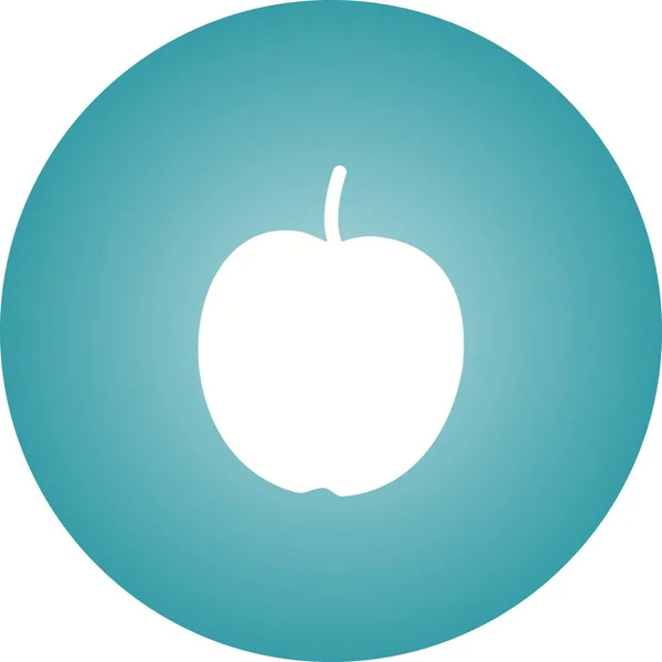 Icône Unique Glyphe Vecteur Pomme — Image vectorielle