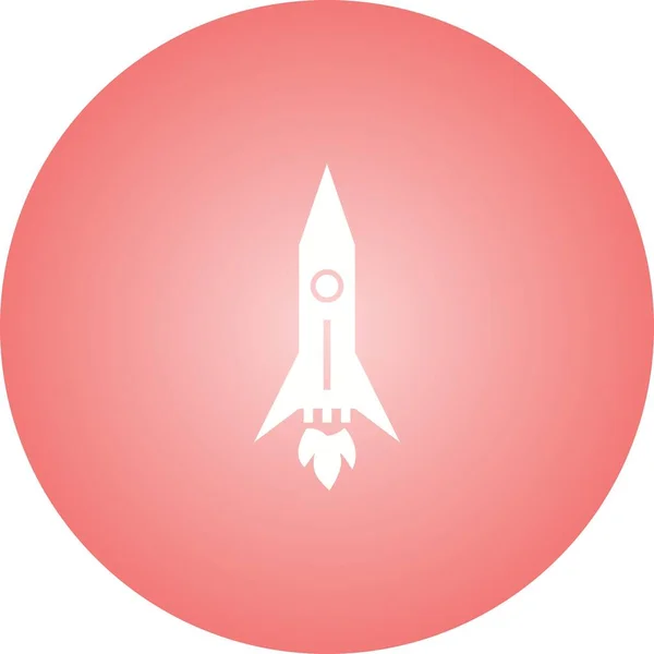 Unico Rocket Vector Glyph Icona — Vettoriale Stock