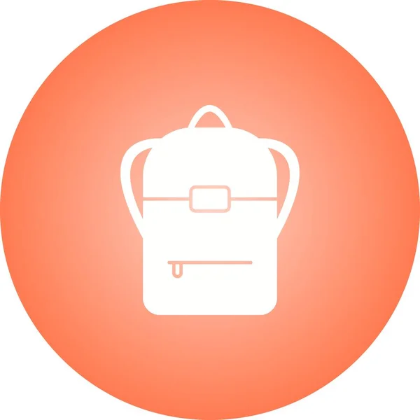 Mochila Única Vector Glyph Icon — Vetor de Stock