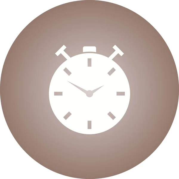 Icône Glyphe Vecteur Horloge Unique — Image vectorielle