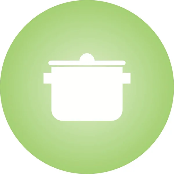 Unique Cooking Pot Vector Glyph Icon — Stock Vector