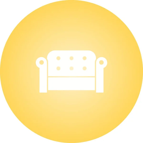 Einzigartiges Sofa Vector Glyph Icon — Stockvektor
