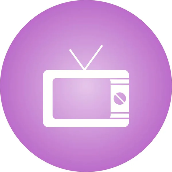 ユニークなテレビベクトルグリフアイコン — ストックベクタ