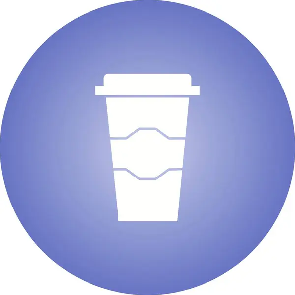 Unik Cofee Glas Vektor Glyf Ikonen — Stock vektor