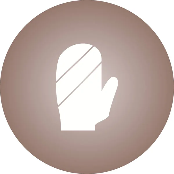 Einzigartiges Backhandschuh Vector Glyph Icon — Stockvektor