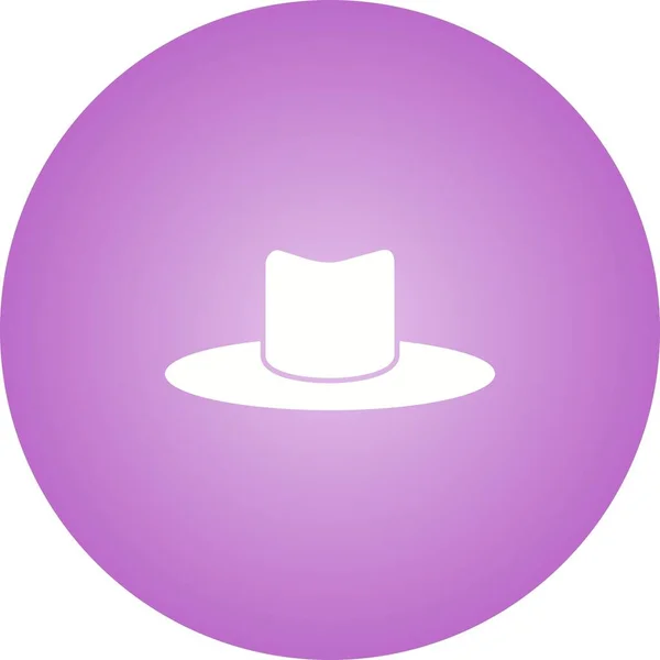 Glyphe Vectoriel Chapeau Unique — Image vectorielle