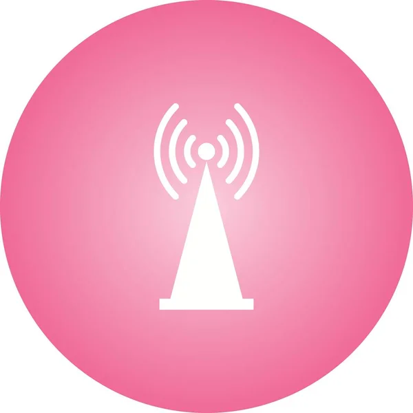 Unieke Antenne Vector Glyph Ikoon — Stockvector