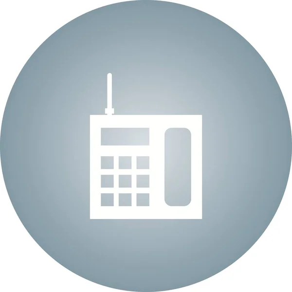 Único Wireiess Teléfono Fijo Vector Glifo Icono — Vector de stock