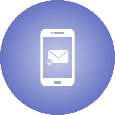 Eşsiz E-posta Uygulama Vektörü Glyph Simgesi