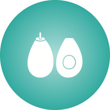Benzersiz avokado vektör kabartma simgesi