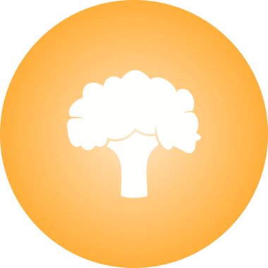 Benzersiz Brokoli Vektör Kabartma Simgesi