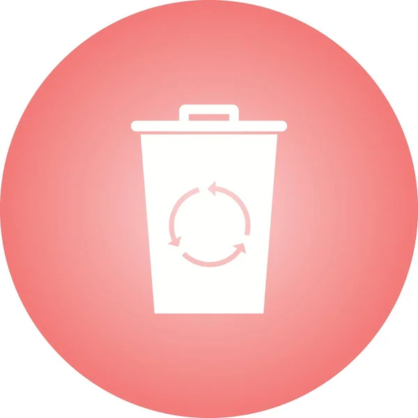 Unique Recycle Bin Vector Glyph Icon — Stock Vector