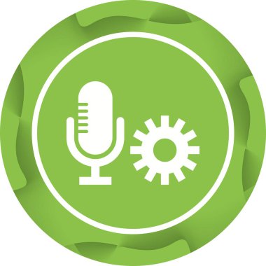 Eşsiz Mikrofon Ayar Vektörü Kabartma Simgesi