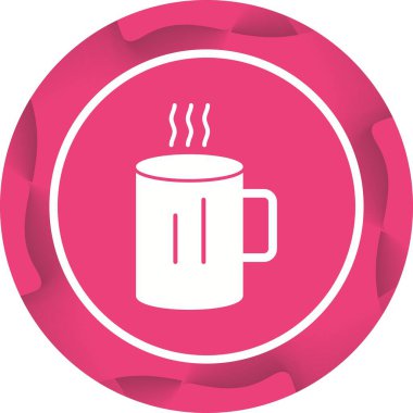 Eşsiz Sıcak Kahve Vektörü Kabartma Simgesi