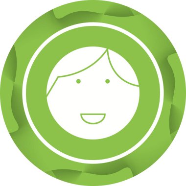 Eşsiz Mutlu Adam Vektör Kabartma Simgesi