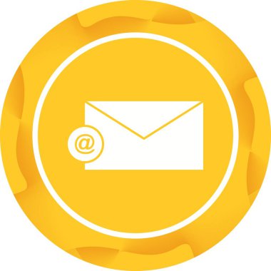 Benzersiz E- posta Vektörü Glyph Simgesi