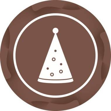 Eşsiz Doğumgünü Şapka Vektörü Kabartma Simgesi