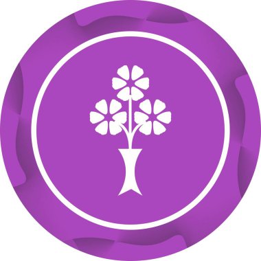 Eşsiz Çiçek Bunch Vektör Kabartma Simgesi