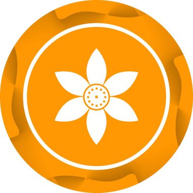 Eşsiz Çiçek Vektörü Kabartma Simgesi