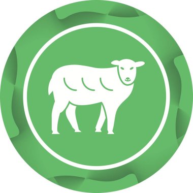 Eşsiz Koyun Vektör Kabartma Simgesi