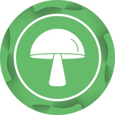 Benzersiz Mantar Vektör Kabartma Simgesi