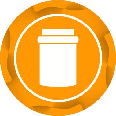 Benzersiz Reçel Şişe Vektörü Kabartma Simgesi