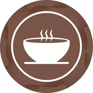 Eşsiz Sıcak Çorba Vektörü Kabartma Simgesi