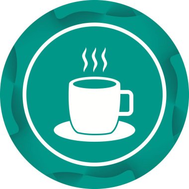 Eşsiz Sıcak Kahve Vektörü Kabartma Simgesi