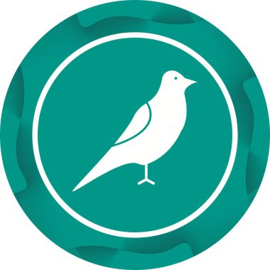 Eşsiz Kuş Vektörü Kabartma Simgesi