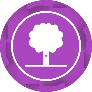 Benzersiz Ağaç II Vektör Kabartma Simgesi