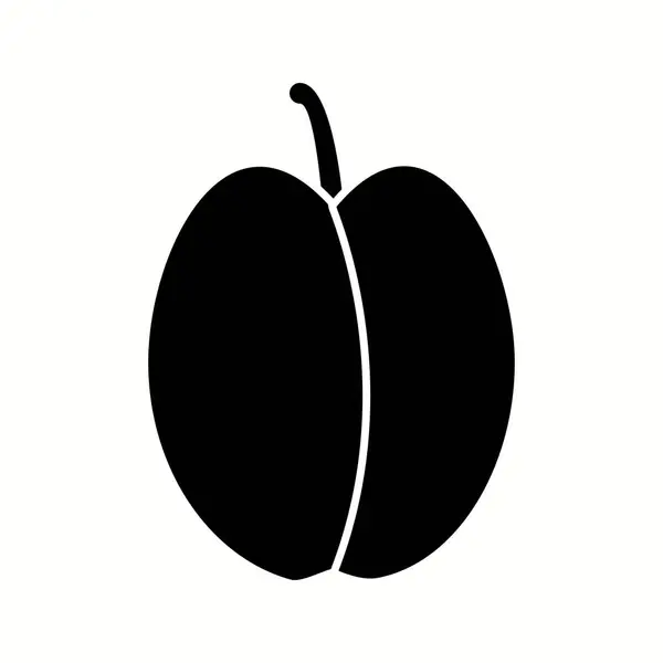 Einzigartiges Plum Vector Glyph Icon — Stockvektor