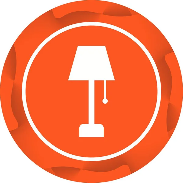 Unieke Lamp Glyph Vector Icoon — Stockvector