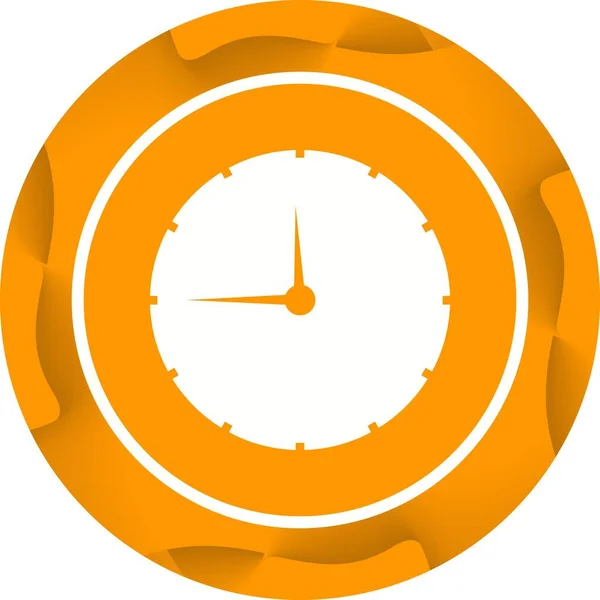 Reloj Único Glifo Vector Icono — Vector de stock