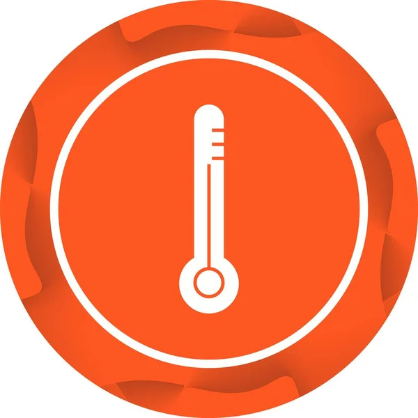 Unique Thermometer Vector Glyph Icon — Stock Vector