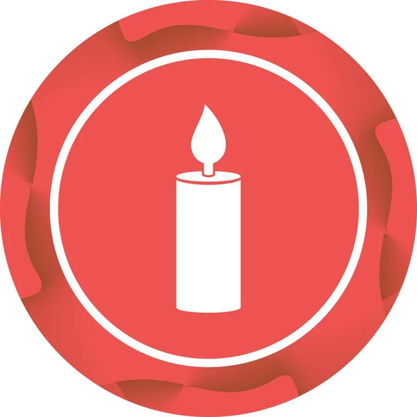 Unik Candle Glyph Vektor Ikon — Stock vektor