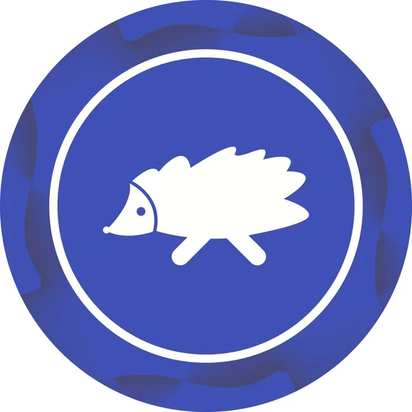 Unieke Egel Vector Glyph Icoon — Stockvector