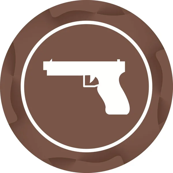 Unique Weapon Vector Glyph Icon — Stock Vector