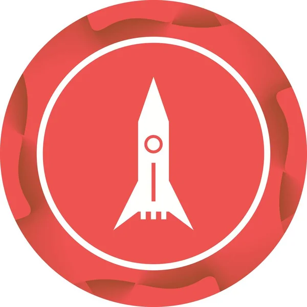 Unico Space Shuttle Vector Glyph Icona — Vettoriale Stock