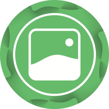 Eşsiz Galeri Vektörü Glyph Simgesi