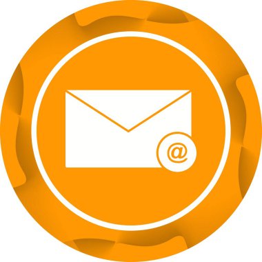 Benzersiz Posta Vektörü Kabartma Simgesi