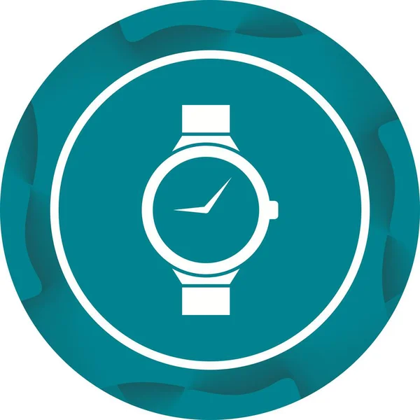 Único Reloj Casual Vector Glifo Icono — Vector de stock