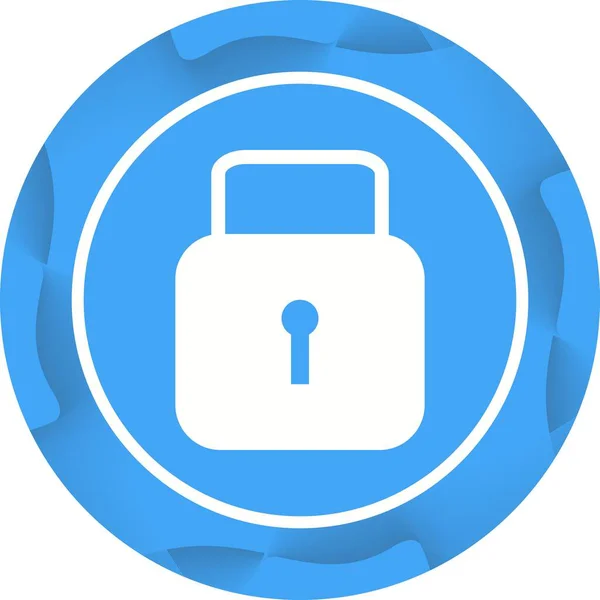 Unieke Security Vector Glyph Icoon — Stockvector